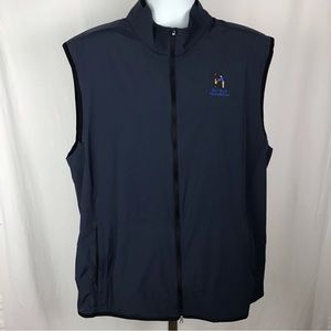 Dunning Men’s Lawton Wind Golf Vest, Navy, Size XXL.